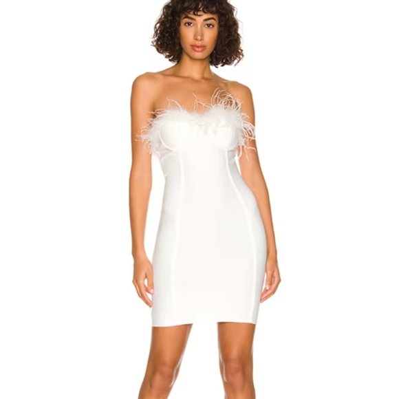 superdown Dresses & Skirts - Superdown Ramona Bustier Dress in White